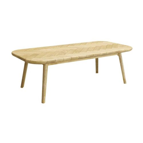 Moderner Couchtisch - MAHKAH - BLEU NATURE - Eiche / Gestell aus Eiche / rechteckig
