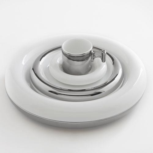 Service-Teller - SALVAGENTE - BOSA - rund / Keramik / für Gourmetrestaurant