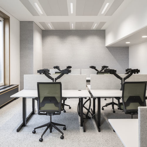 Schreibtisch für Open Space - GRID - BULO - modern / Stahl / melaminbeschichtet