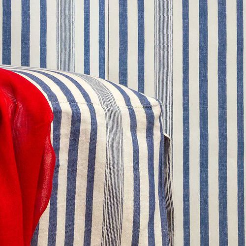Moderne Tapete - MAREMMA RIGATO - C&C MILANO - Stoff / Streifenmuster / grau