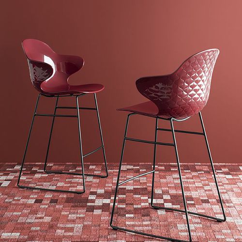 Moderner Barstuhl - SAINT TROPEZ - calligaris - für den Innenraum / Polycarbonat / Gestell aus Holz