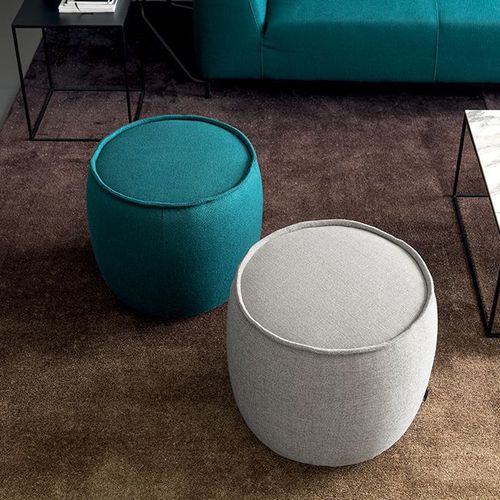 Modernes Sitzkissen - MUFFIN - calligaris - Stoff / Leder / rund