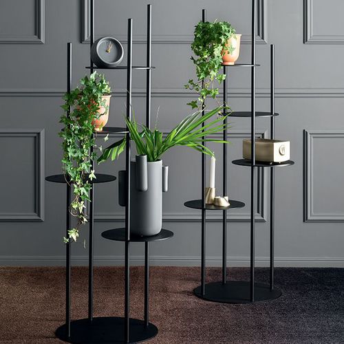 Modernes Regal - CIRCLES - calligaris - Metall / schwarz / rot