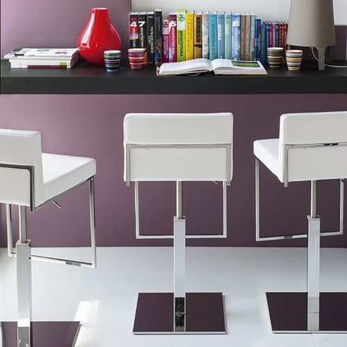 Moderner Barstuhl - EVEN PLUS - calligaris - für den Innenraum / Leder / Gestell aus Stahl