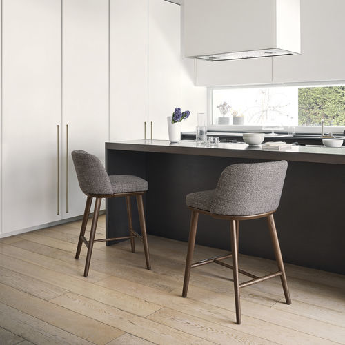 Moderner Barstuhl - foyer - calligaris - für den Innenraum / Stoff / Gestell aus Esche