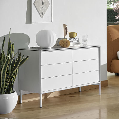 Moderne Kommode - york - calligaris - Holz / Keramik / rechteckig