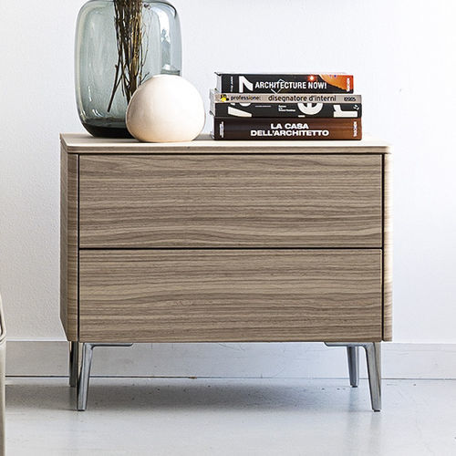 Moderner Nachttisch - boston - calligaris - Massivholz / Keramik / Gestell aus Holz