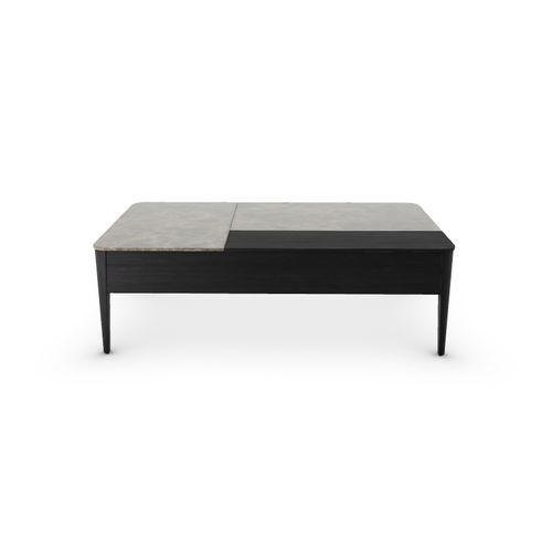 Moderner Couchtisch - AROUND - calligaris - Keramik / Gestell aus Holz / rechteckig