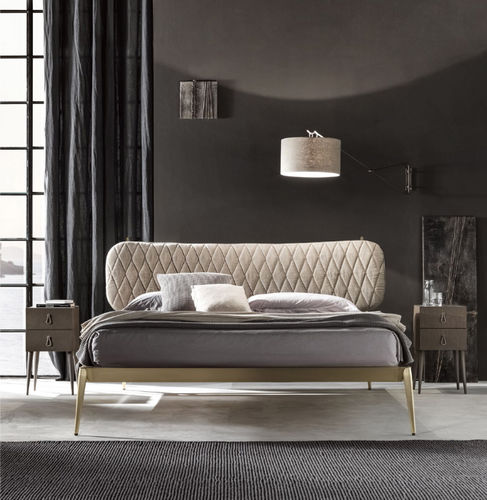 Doppelbett - URBINO STUFFED - CANTORI - modern / gepolstertes Kopfteil / Stoff