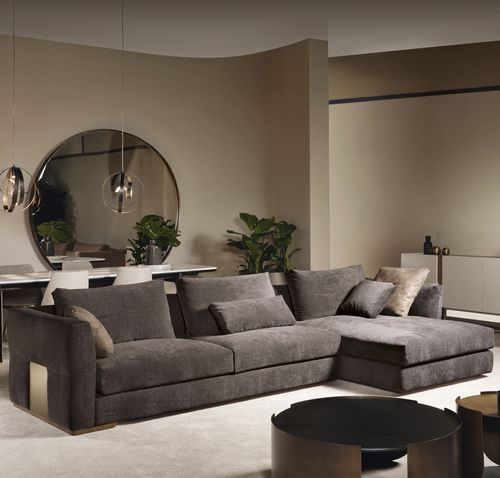 Ecksofa - MONTECARLO - CANTORI - modern / Stoff / Leder