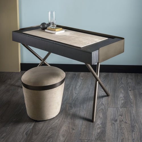 Bodenstehender Schreibtisch - LUIS - CANTORI - modern / Holz / Leder