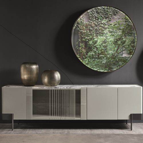 Modernes Sideboard - Valley - CANTORI - Holz / Glas / Marmor