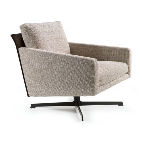 Moderner Sessel - SHARON - CANTORI - Stoff / Leder / Buche