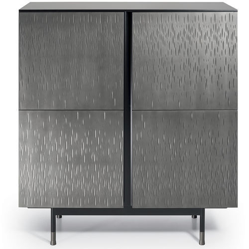 Hohes Sideboard - RAIN - CANTORI - modern / lackiertes Holz / Metall