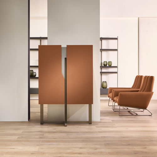 Hohes Sideboard - MIRAGE - CANTORI - modern / Metall / lackiertes Holz