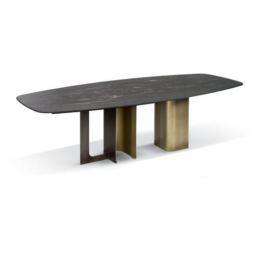 Moderner Tisch - MIRAGE 2 - CANTORI - Marmor / gebogen