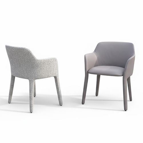 Moderner Sessel - KATERINA - CANTORI - Leder / Stoff / Holz