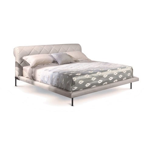Doppelbett - GREGORY - CANTORI - modern / Polster / mit Kopfteil aus Leder