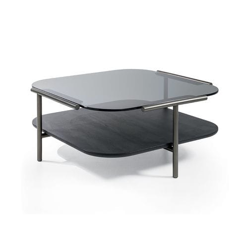 Moderner Couchtisch - CLOUD - CANTORI - Metall / Glas / Gestell aus Metall