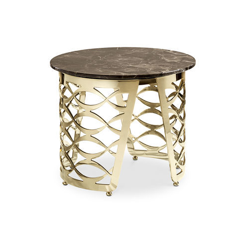 Stil-Couchtisch - ISIDORO - CANTORI - Edelstahl / Marmor / Glas