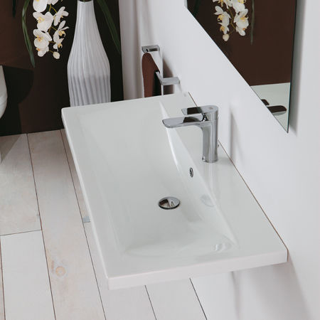 Wand-Waschbecken - CLEVER 50 - Ceramica Althea - Keramik / rechteckig / 1-Loch