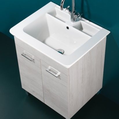 Eingebautes Waschbecken - DEEP SYSTEM® - Ceramica Althea - Keramik / rechteckig / 1-Loch