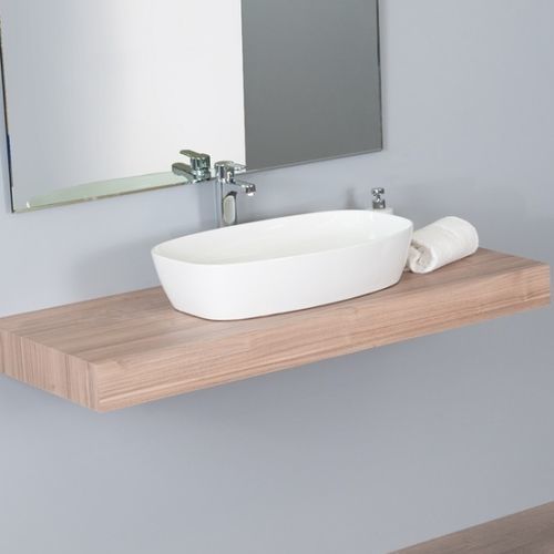 Aufsatzwaschbecken - TEK 71 - Ceramica Althea - Keramik / rechteckig / ohne Öffnung