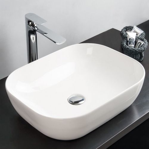 Aufsatzwaschbecken - JO - Ceramica Althea - Keramik / rechteckig / ohne Öffnung