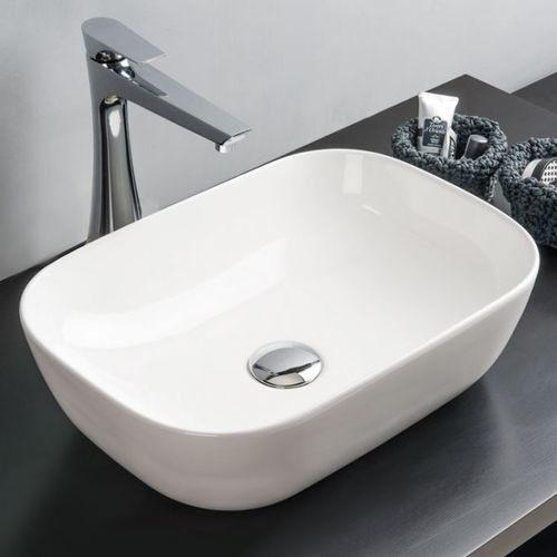 Aufsatzwaschbecken - AKI - Ceramica Althea - Keramik / rechteckig / ohne Öffnung