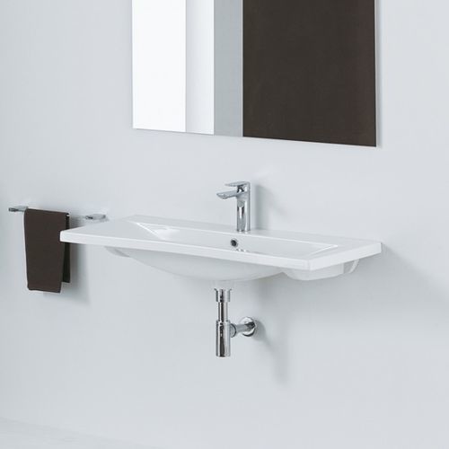 Wand-Waschbecken - CLEVER 70 - Ceramica Althea - Keramik / rechteckig / 1-Loch