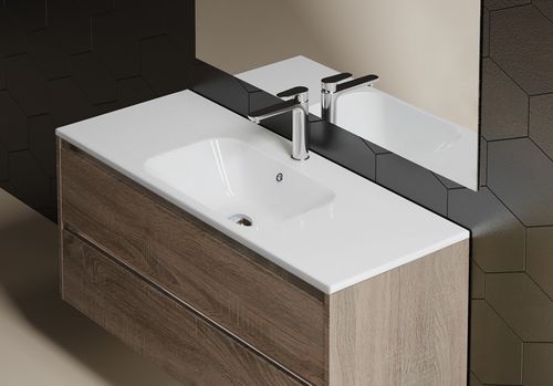Wand-Waschbecken - COVER SLIM 106 - Ceramica Althea - Keramik / rechteckig / 1-Loch