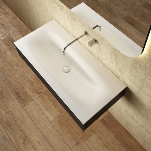 Eingebautes Waschbecken - PICASSO - Ceramica Althea - Keramik / rechteckig / 1-Loch