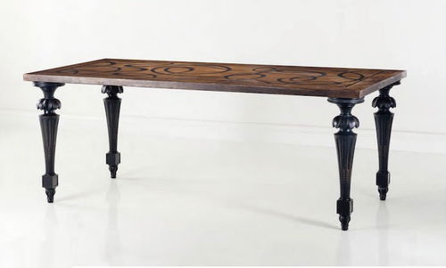 Stil-Esstisch - CHELINI 1898 : ART. 2145 + TOP ART. 6000 - CHELINI - Massivholz / Gestell aus Massivholz / rechteckig