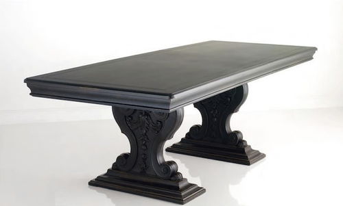 Stil-Esstisch - CHELINI 1898 : ART. 204 + TABLE TOP ART. 6003 - CHELINI - Massivholz / Gestell aus Massivholz / rechteckig