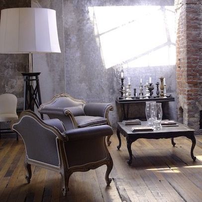 Stilsessel - CHELINI - Stoff / Holz / Bergère-Stil