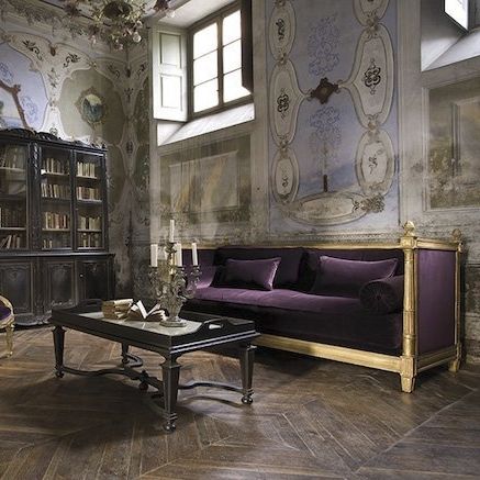Stil-Sofa - CHELINI - Stoff / mit Kissen / violett