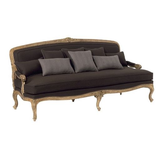 Sofa / Ludwig XV. - ART. 2148 - CHELINI - Stoff / mit Kissen / braun