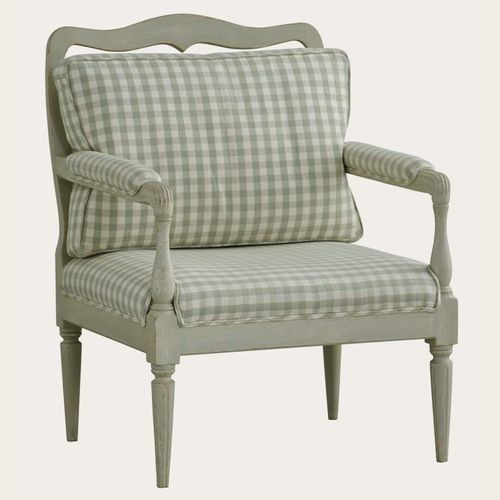 Sessel / Gustavianischer Stil - GUS 023  - CHELSEA TEXTILES - Stoff / Massivholz / gestrichenes Holz