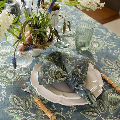 Leinenserviette - POMEGRANATE GARDEN - CHELSEA TEXTILES - Motiv / Blumenmotiv / für Hotels