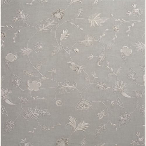 Möbelstoff - QUEEN ANNE VINE ON COLOURED GROUND - CHELSEA TEXTILES - Motiv / Leinen / bestickt