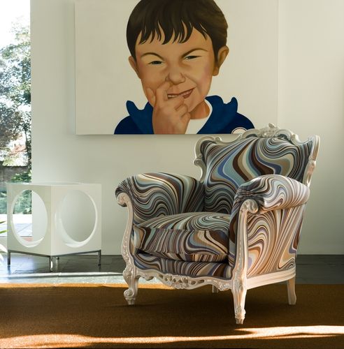 Neobarock-Sessel - ALICE CR/871 - CREAZIONI - Stoff