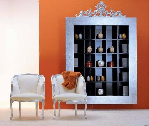 Wandmontiertes Bücherregal - IRENE CR/3112-L - CREAZIONI - Neobarock / Holz