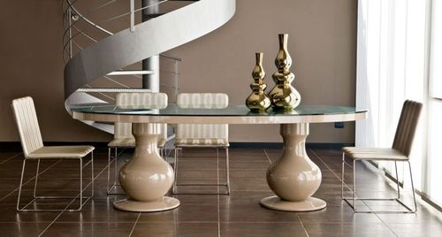 Neobarock-Esstisch - GIANNI CR/3915 - CREAZIONI - Kristall / oval / für Privatgebrauch