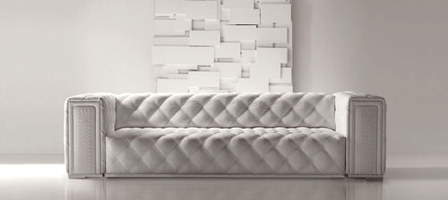 Modernes Sofa - DOUGLAS - DANTI di Danti Stefano e C. - Stoff / Leder / grau