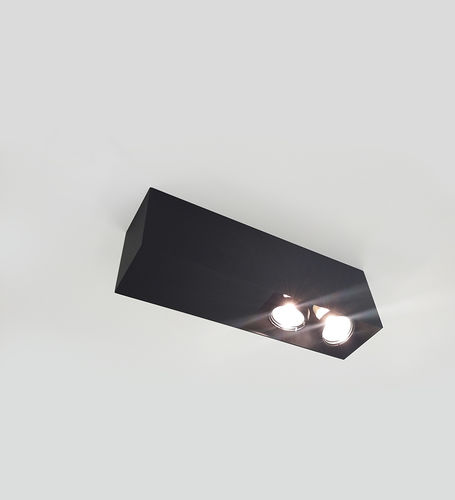 Moderne Deckenleuchte - METROBOX - DARK AT NIGHT NV - rechteckig / Aluminium / LED