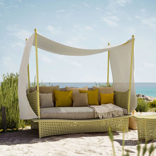 Modernes Sofa - DAYDREAM - DEDON GmbH - Stoff / Himmel / gelb