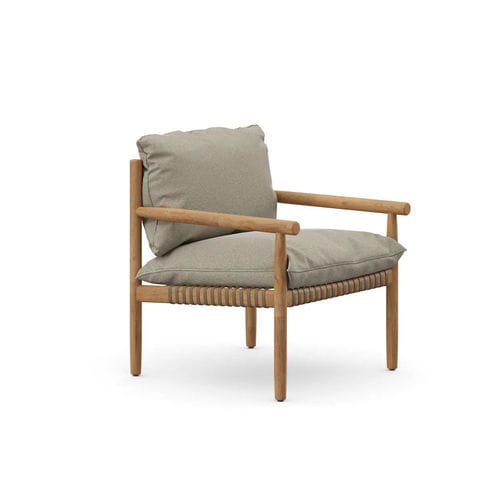 Moderner Sessel - TIBBO  - DEDON GmbH - Stoff / Synthetikfaser / Teakholz