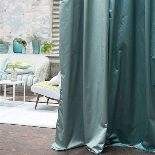 Vorhangstoff - LUCENTE - DESIGNERS GUILD - einfarbig / Satin / waschbar