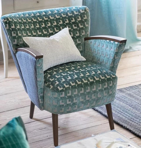 Möbelstoff - PUGIN - DESIGNERS GUILD - Streifenmuster / geometrisches Muster / Damast-Motiv