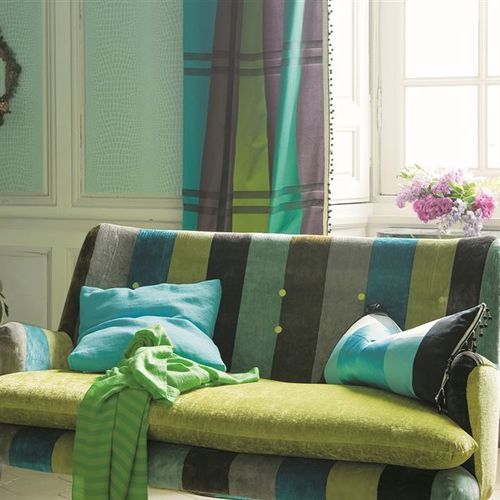 Möbelstoff - TREVELYAN  - DESIGNERS GUILD - für Vorhänge / Streifenmuster / Seide